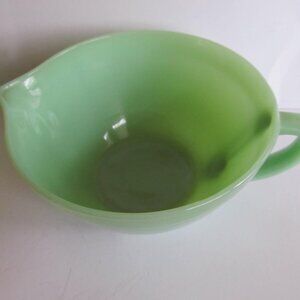 VTG Jadeite Oven Fire King Batter bowl with spout D handle Jadeite Bowl Jadeite